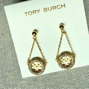 Tory Burch Gold Plated Chain Earrings